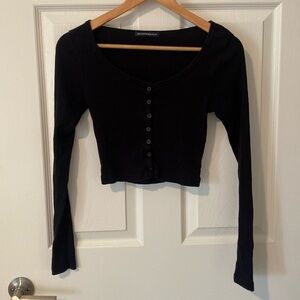 Brandy Melville Black Long Sleeve Top